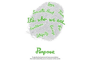 Interstate Batteries 2014 history milestone codifying the corporate culture by defining the company Purpose and Values