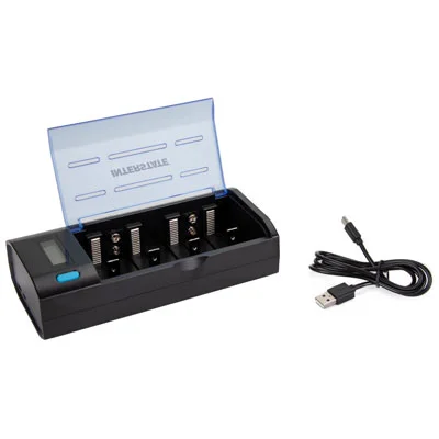 Interstate Universal smart battery charger for rechargeable AA, AAA, C, D, and 9V batteries, model CHG6025