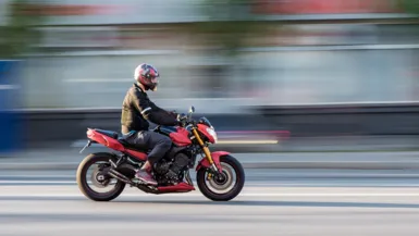Image of motorcycle on road