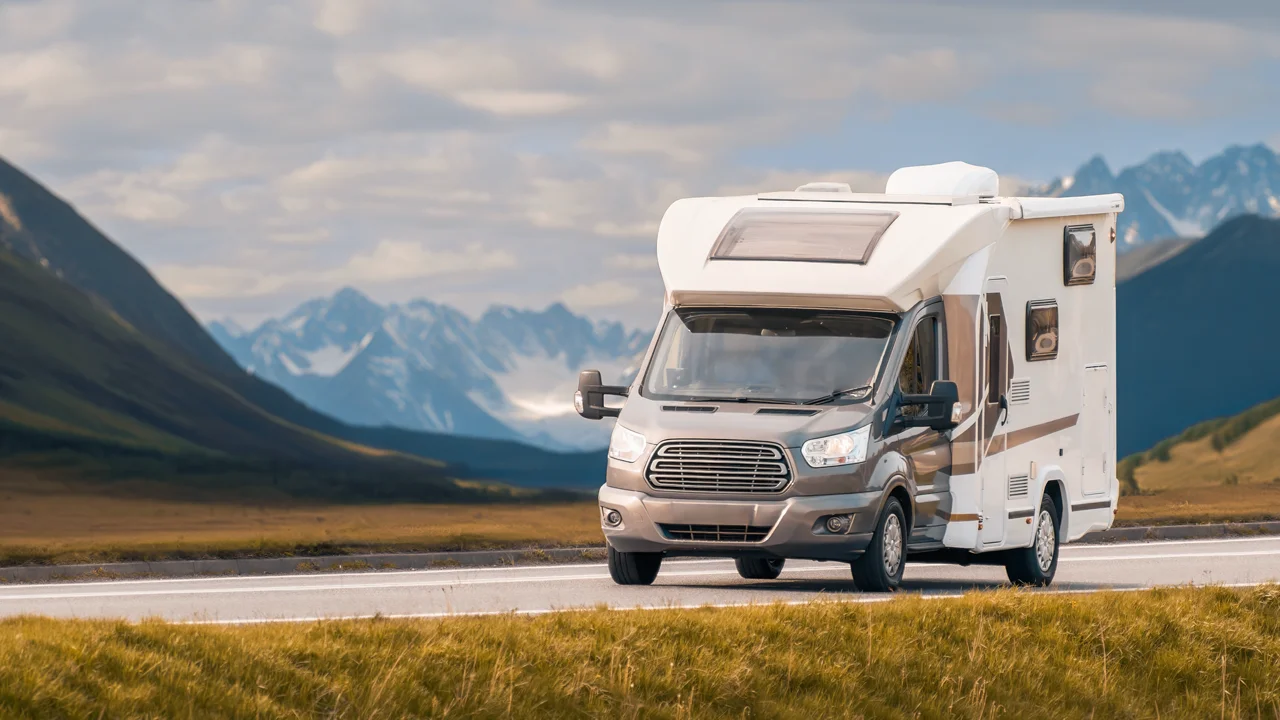 image of rv on road