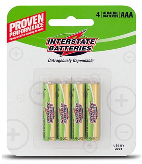 Alkaline AAA batteries from Interstate Batteries