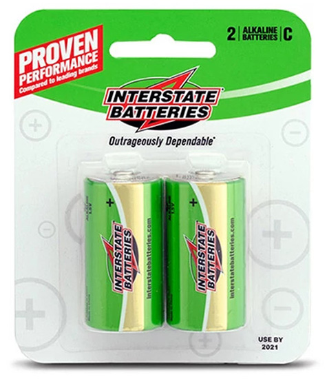 Alkaline C batteries from Interstate Batteries