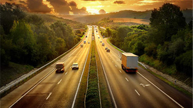 Cars driving on highway